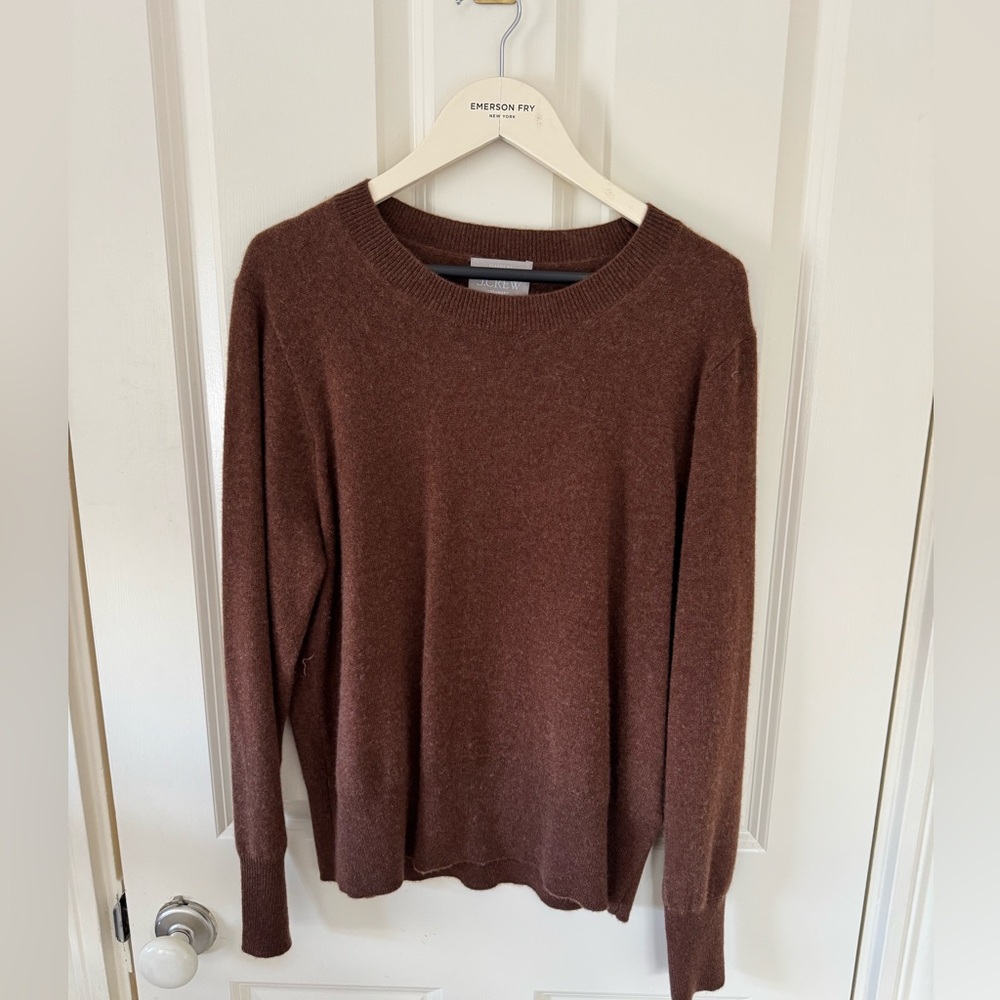 J Crew chestnut Brown Cashmere Sweater